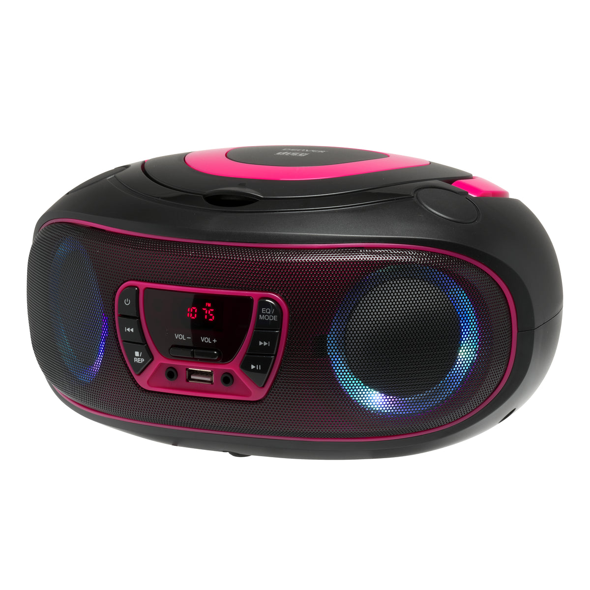 Denver TCL-212PK – Portabler CD-Player, Bluetooth – Rosa