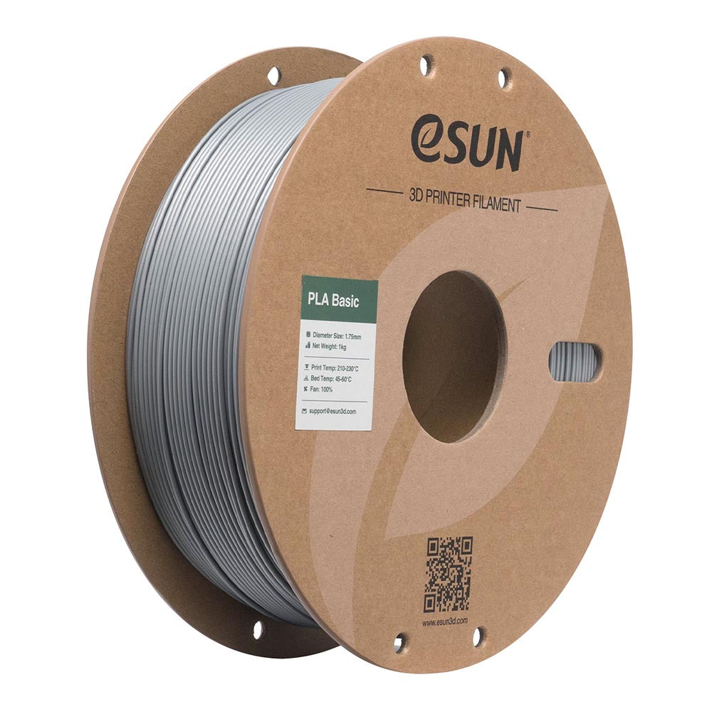 eSUN 3D-Drucker-Filament PLA 1,75 mm Silber, 1 kg