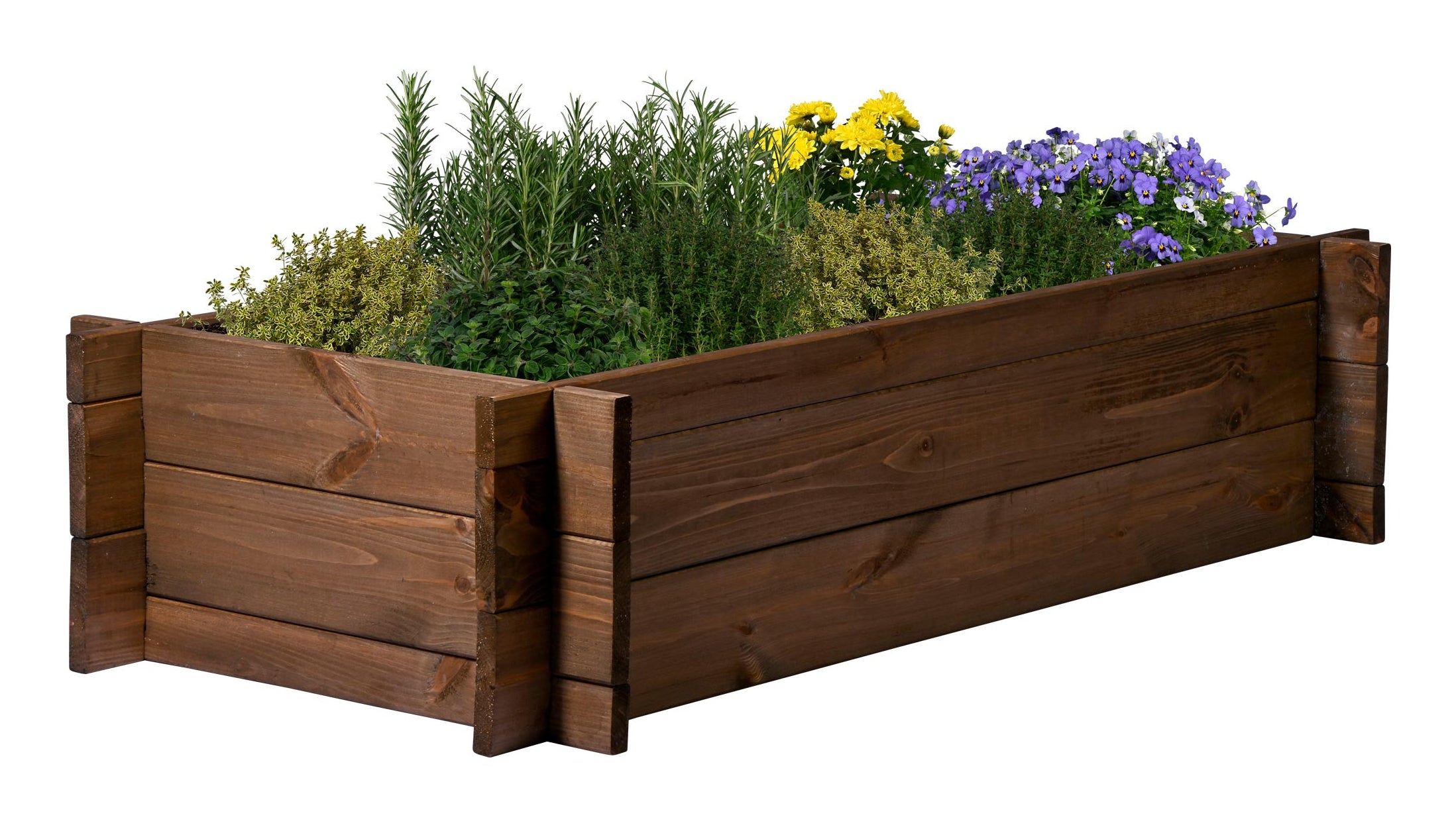 Dobar Pflanzgefäss – 117 × 58,5 × 27,5 cm – Kiefernholz, Braun