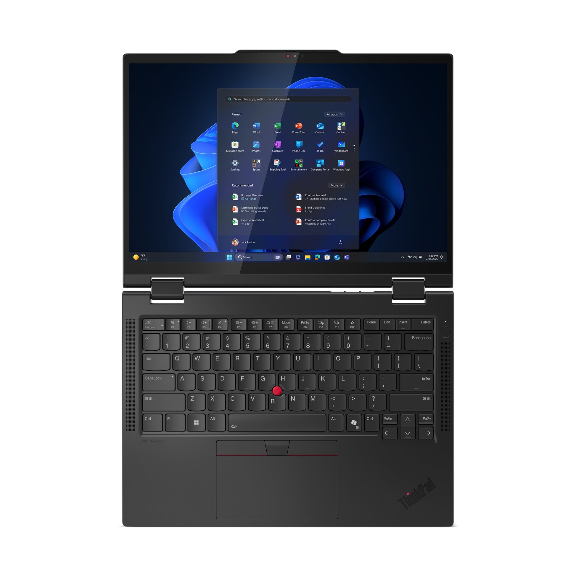 Lenovo ThinkPad T14s 2-in-1 G1 – 14" WUXGA Touch, Core Ultra 7 265U, 64 GB, 1 TB SSD, Win 11 Pro, QWERTZ (CH)