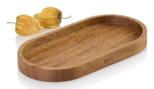 AdHoc Posto Untersetzer – für Kerze – Akazienholz, braun – 16 × 8,5 × 1,5 cm