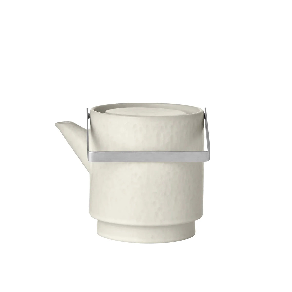 Blomus Teekanne MAKOTO – 1 l, 20,5 × 16,5 × 12,5 cm, Steingut, Beige, mit Teefilter, spülmaschinenfest