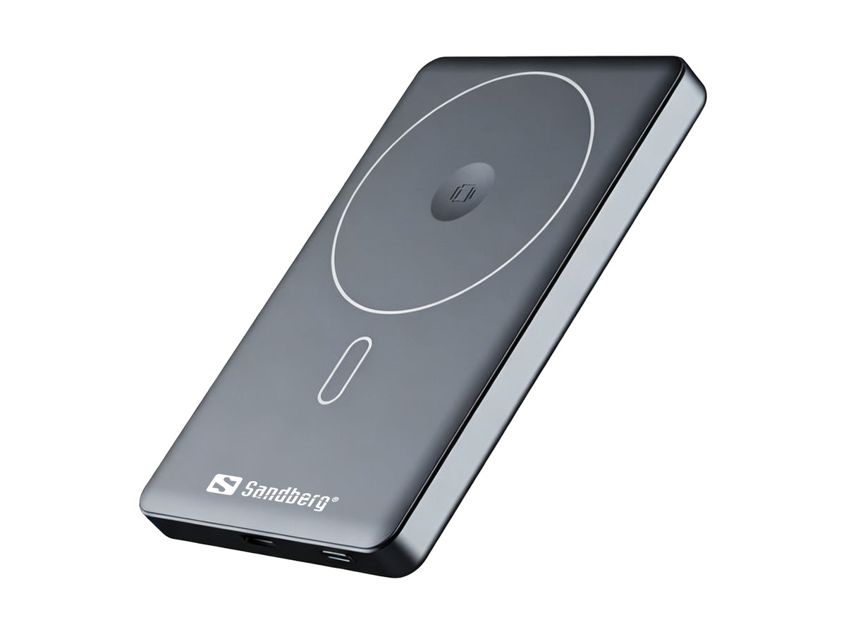 Sandberg MagSafe Powerbank 5'000 mAh – 20 W PD, 1× USB-C, grau