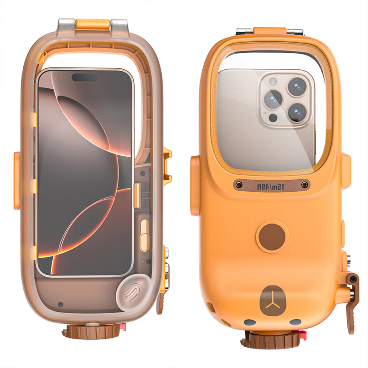 4smarts Wasserdichte Smartphone-Tasche – für Smartphones – Orange – Kunststoff – wasserdicht (15 ATM)
