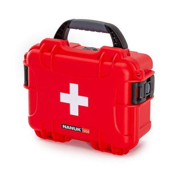 Nanuk Aufbewahrungsbox 904 Erste Hilfe, 201 × 259 × 114 mm, Kunststoff, Rot, stossdämpfend
