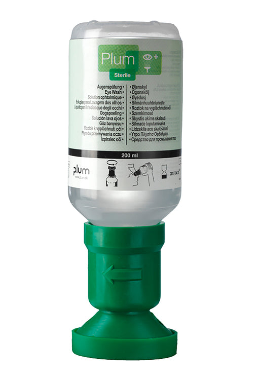 Plum Augenspülung – 0,9% NaCl, 200 ml, steril, für 464241, 464231, 464251