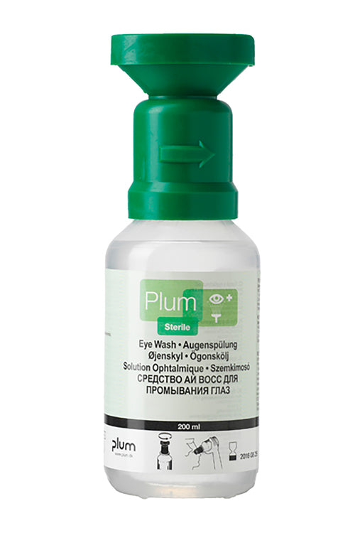 Plum Augenspülung – 0,9% NaCl, 200 ml, steril, für 464241, 464231, 464251