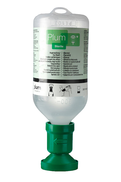 Plum Augenspülung – 500 ml, 0,9% NaCl-Lösung, steril, für 464241, 464231, 464251