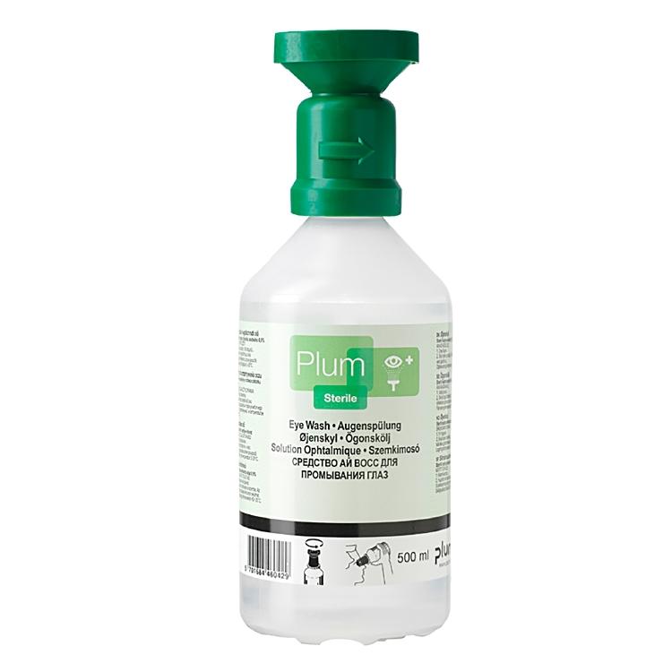 Plum Augenspülung – 500 ml, 0,9% NaCl-Lösung, steril, für 464241, 464231, 464251