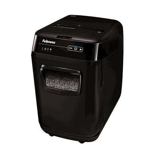 Fellowes AutoMax 200M – Aktenvernichter mit Autofeed 200 Blatt, DIN P-5, Mikroschnitt 2 × 14 mm, 32 l