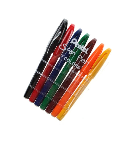 Pentel Filzstifte, Strichbreite 2 mm, 7 Farben