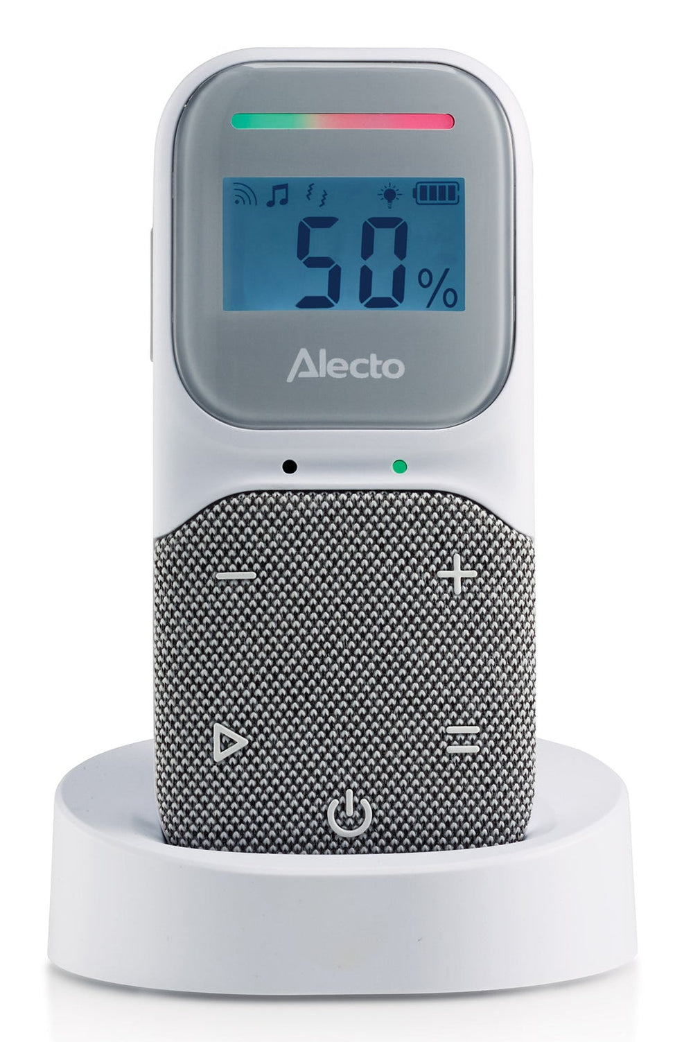 Alecto DBX150 – DECT-Babyphone, 2-Wege-Audio, Nachtlicht, Reichweite 50 m/300 m, Akku 16 h, Hygrometer