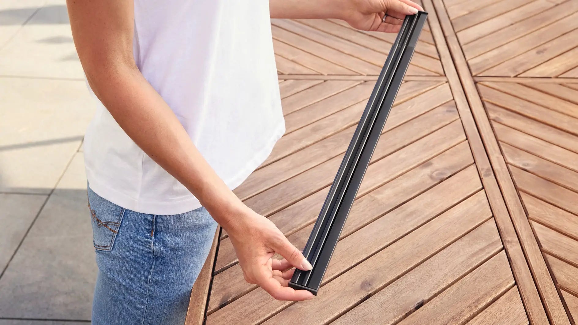 TESA Fliegengitter Tür – 95 × 220 cm – Anthrazit – Lamellen – für Türen