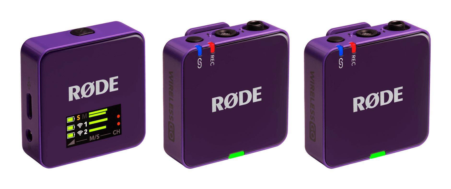 RØDE Wireless GO III Lavaliermikrofon – 3,5 mm Klinke, Kabellos, Omnidirektional, 260 m, Violett