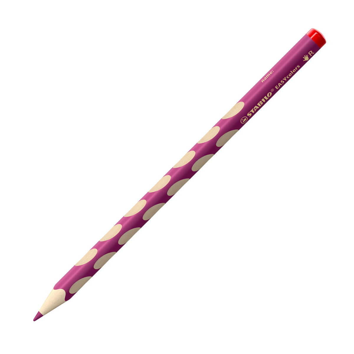 STABILO Buntstift EASYcolors Rechtshänder – Dreikant, Minen-Ø 4,2 mm, Einzelstift Rotviolett