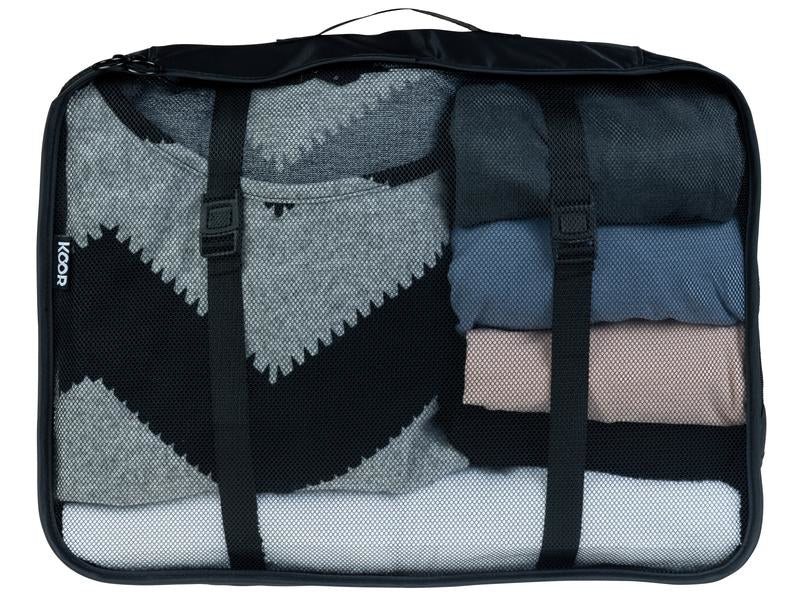 KOOR Organizer-Set Reesa – 37 l – schwarz, Polyester – 4 Stk.