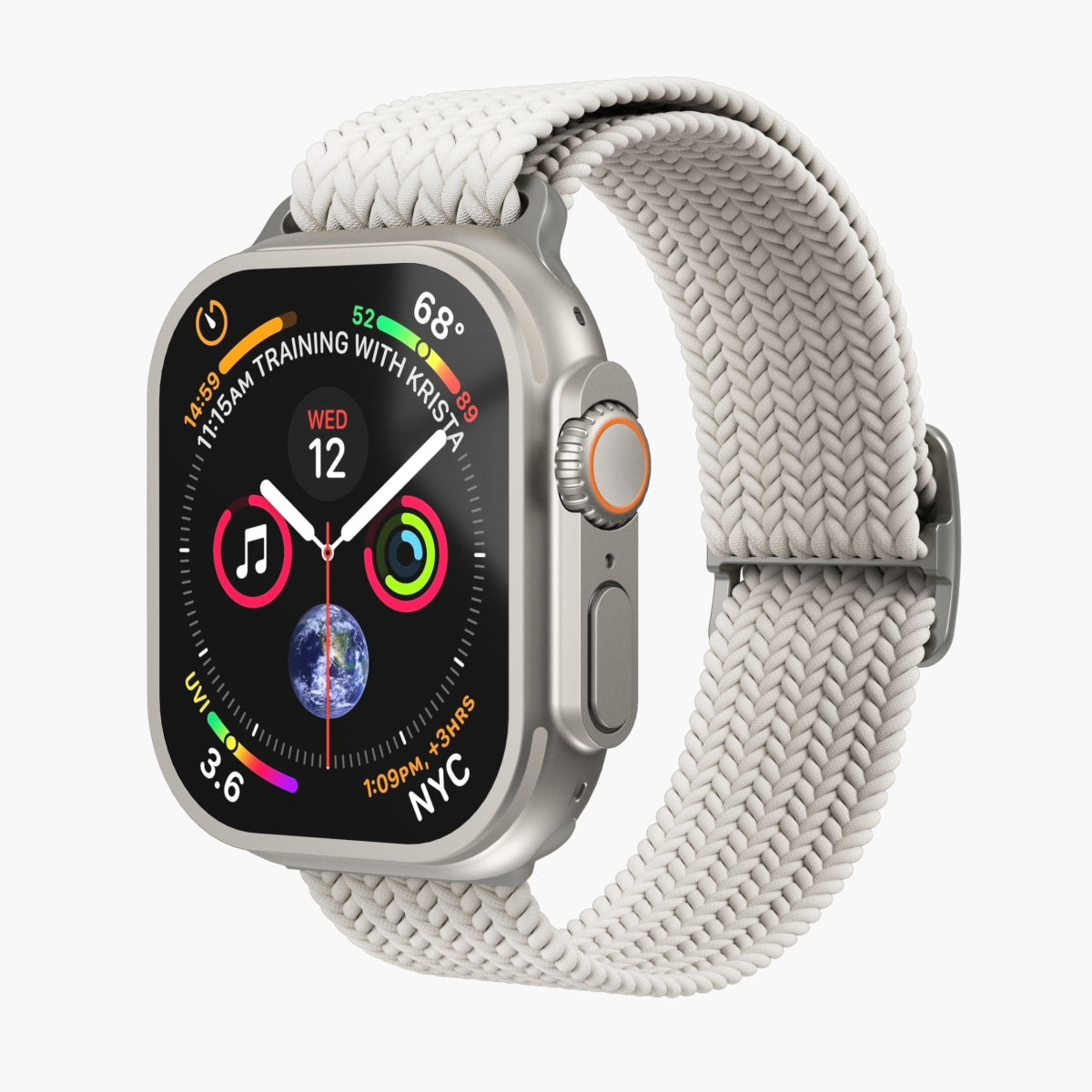 Vonmählen Woven Loop – Armband – für Apple Watch (diverse Grössen), Creme, Nylon