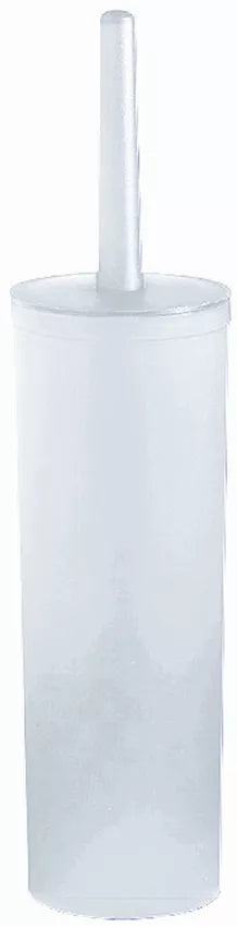 Diaqua WC-Bürstenset – Polypropylen, transparent, weiss, mit Deckel, Kopf austauschbar, H 38,5 cm, Ø 9,5 cm
