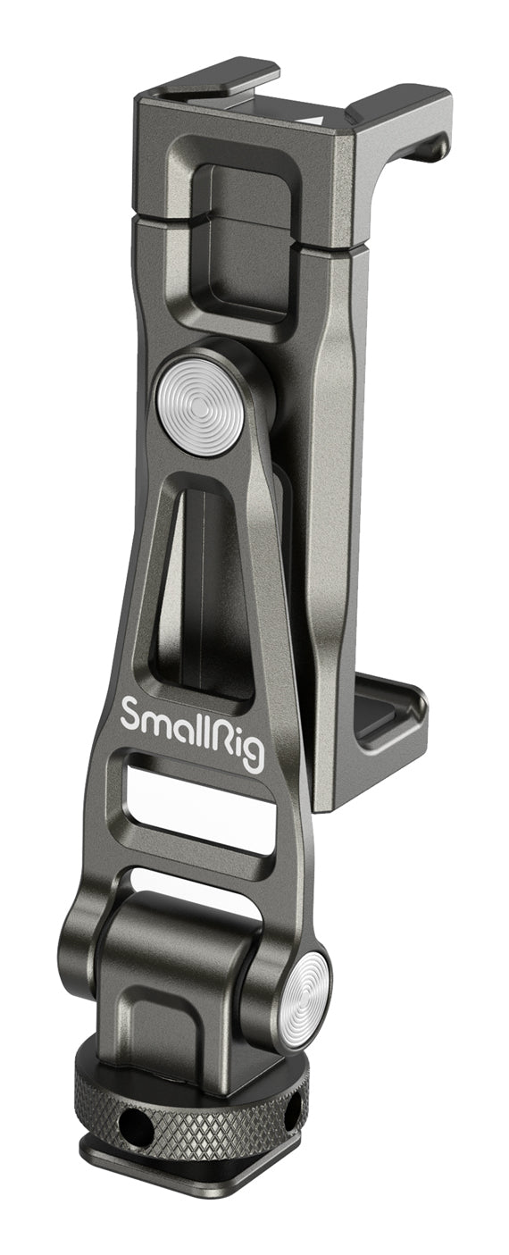 SmallRig Universal Metall Smartphone Halter – Foto-/Video-Griff – 1/4"-Gewinde, drehbar 360° – Schwarz