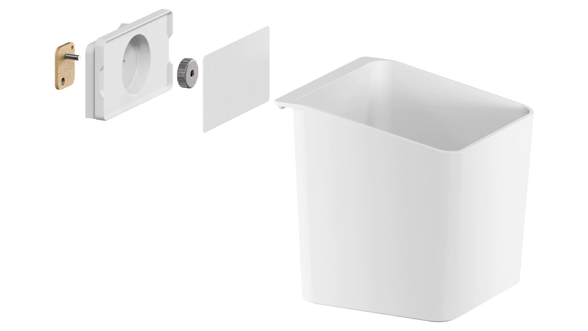 Tesa Kräutertopf – 2,5 l – eckig, mit Wandhalterung – ABS – grau – 13,5 × 13,5 × 14 cm