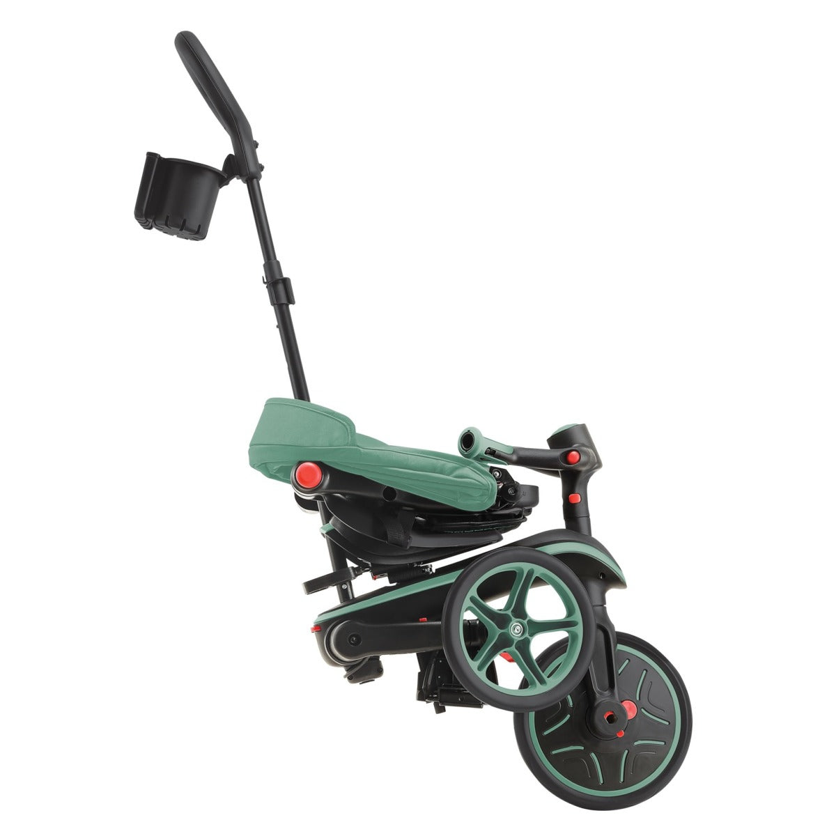 Globber Trike Explorer 4-in-1 Aufsitzlaufrad – Push & Pedal, verstellbarer Sitz, faltbar – 15 kg – Olivgrün