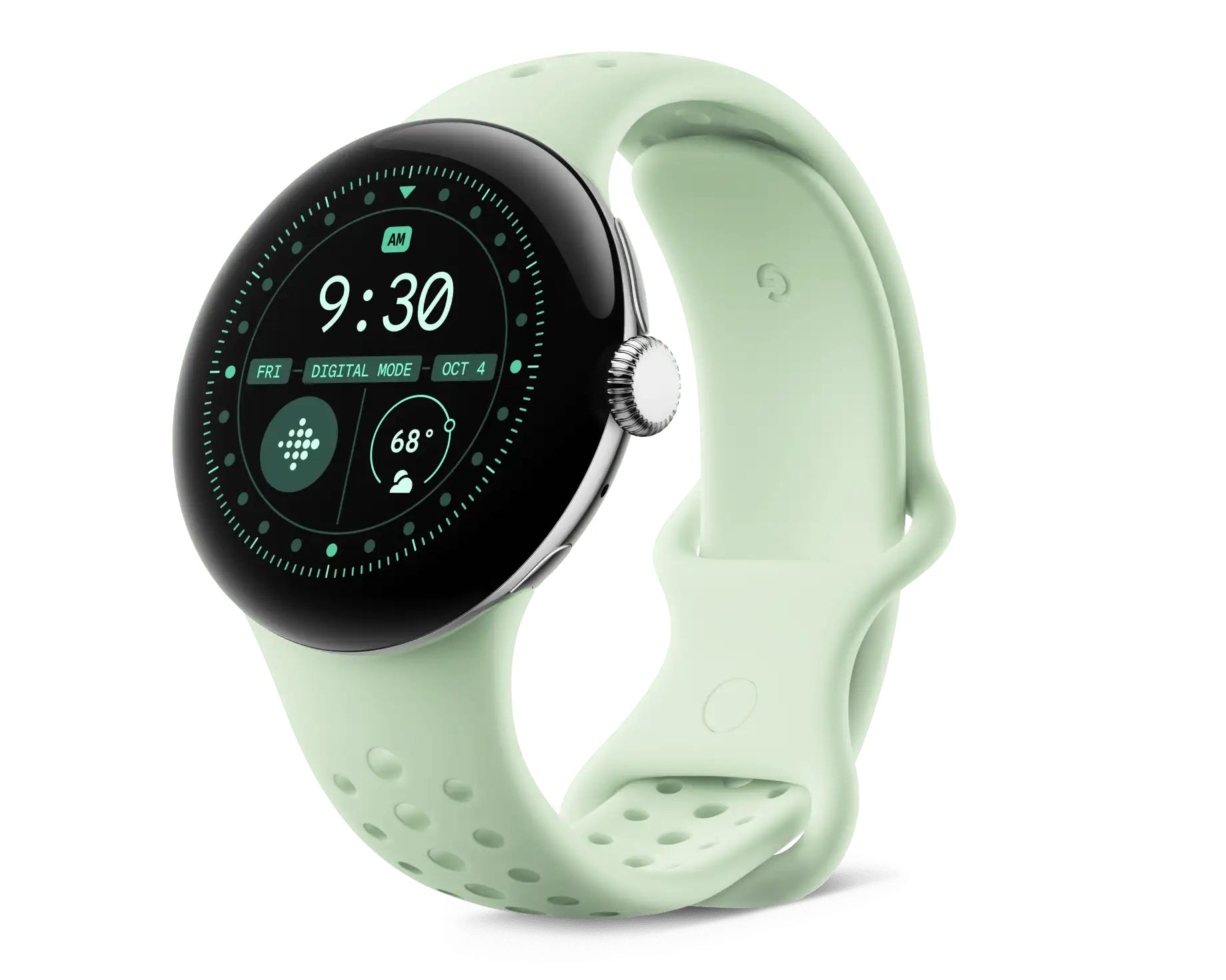 Google Pixel Watch 3 41 mm – Sportarmband, Grün, L, für Pixel Watch 3