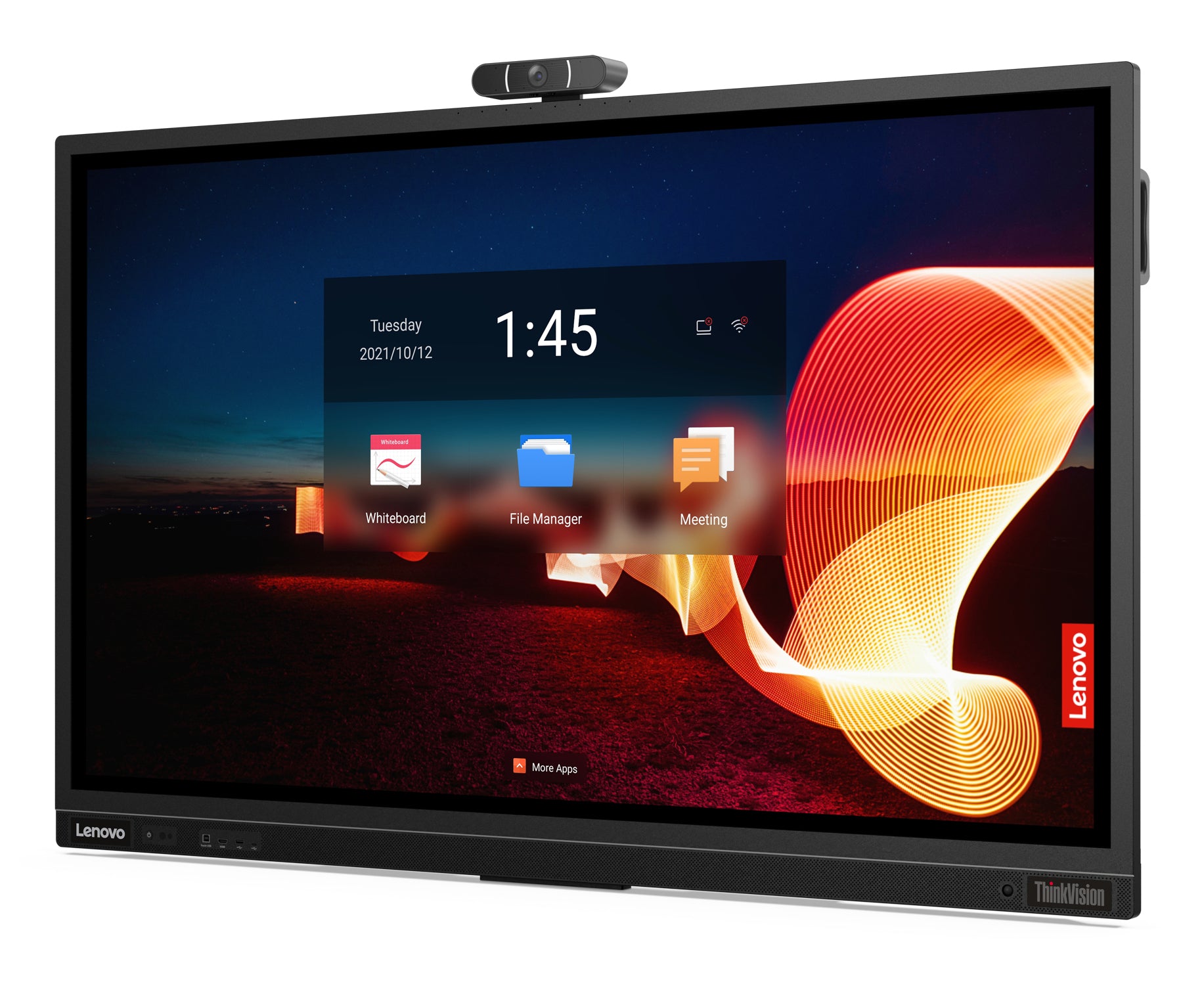 Lenovo ThinkVision T65 – 65" Touch, 3840 × 2160 (4K), IPS, Webcam, LAN