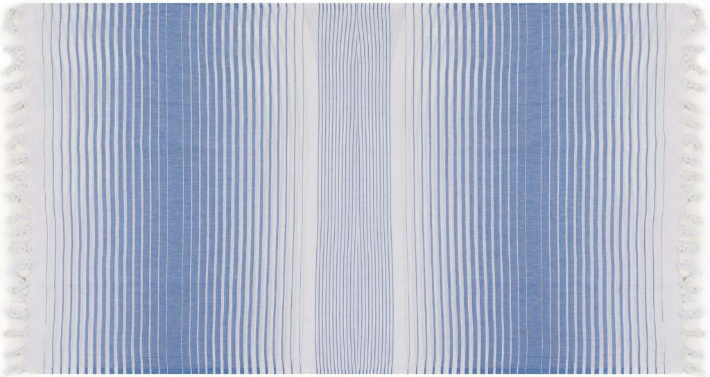 Foutastic Badetuch 192DCH1541 – 90×180 cm, 100% Baumwolle, 114 g/m², Blau, Weiss