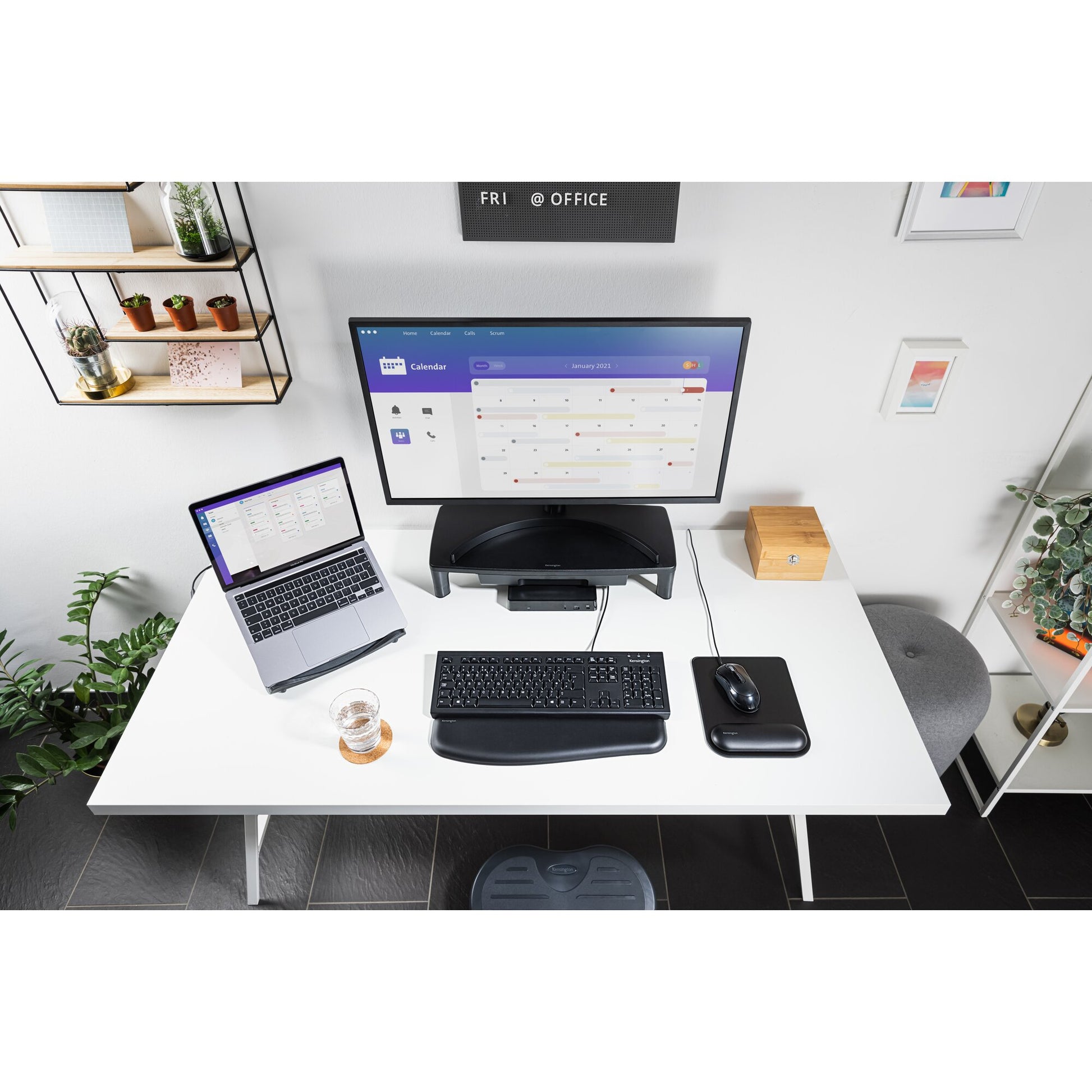Kensington SMARTFIT – Monitorhalterung, Standfuss, mit Schublade