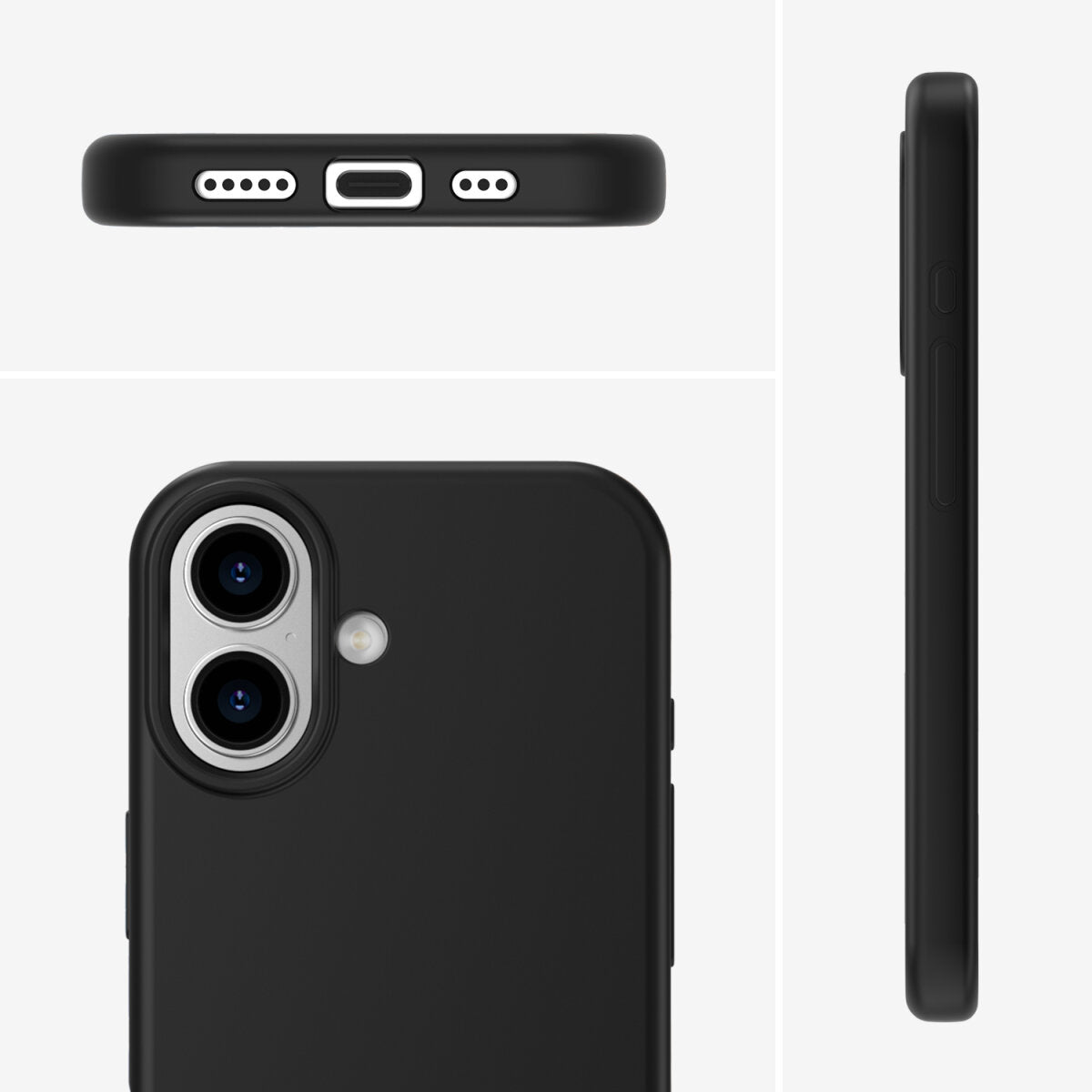 4smarts Cupertino Backcover – für Apple iPhone 17 – MagSafe, Silikon+Mikrofaser, Schwarz