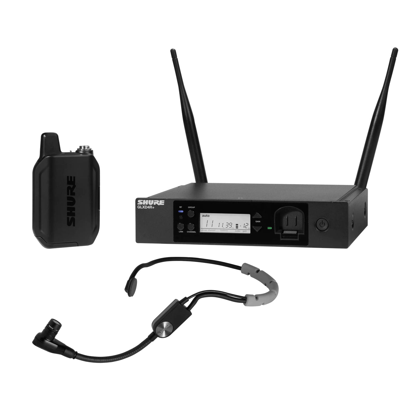 Shure GLXD14R+E/SM35-Z4 Headset-Mikrofonsystem – XLR, 6,35 mm Klinke, Mini-XLR, Kabellos (5725–5875 MHz), Niere