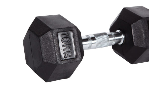 Fitcom Kurzhantel, 10 kg pro Hantel – Schwarz