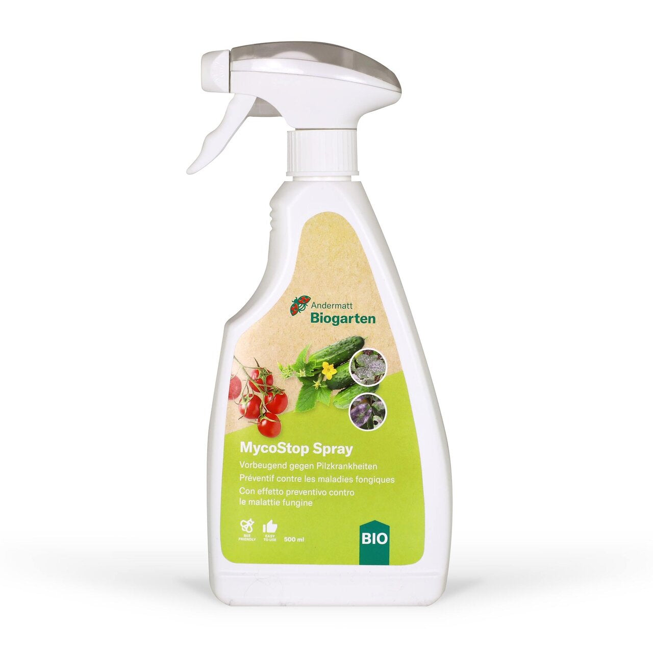 Andermatt Biogarten MycoStop Spray – 500 ml – gebrauchsfertig, bio – für Pilzkrankheiten
