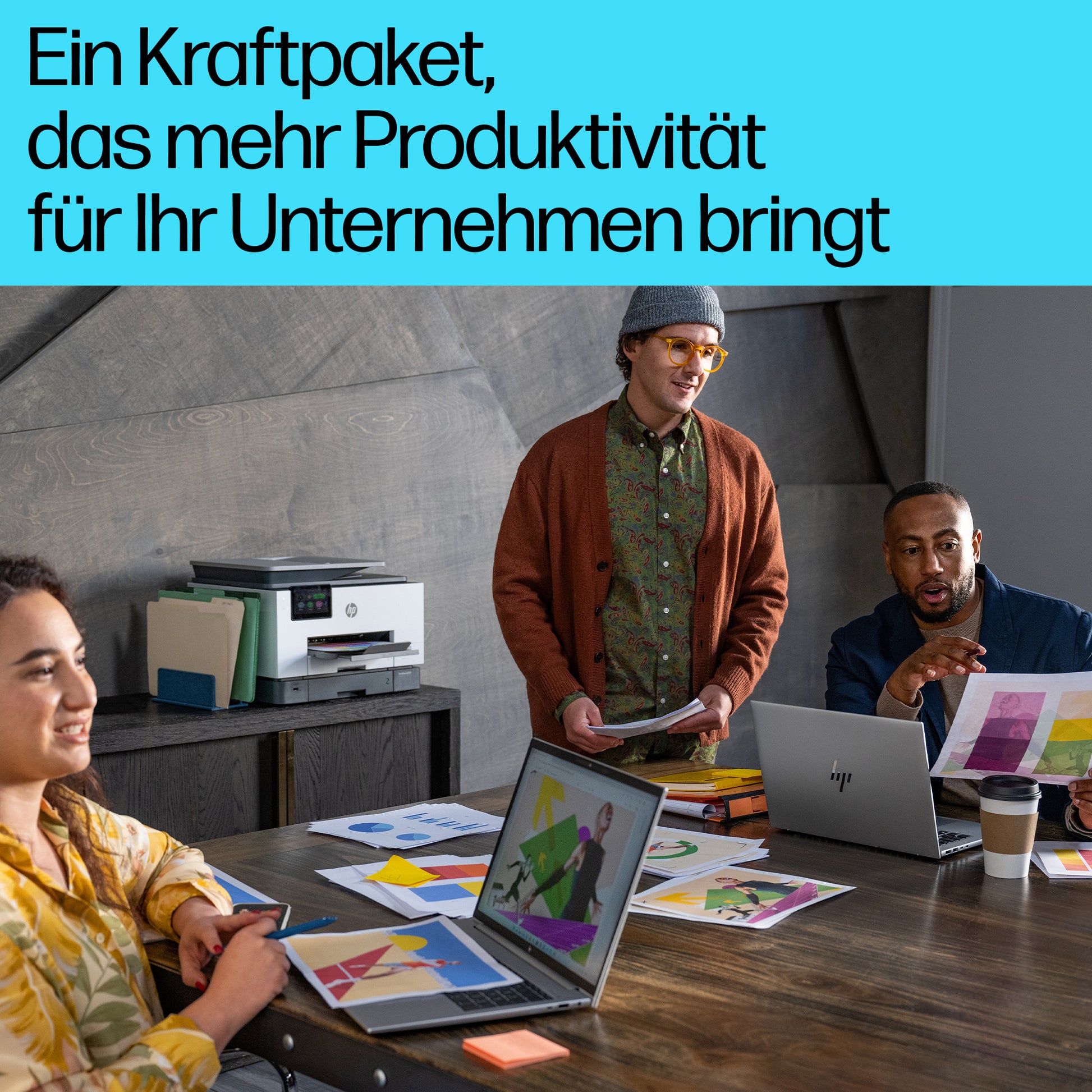 HP OfficeJet Pro 9132e – Farbtintenstrahl-Multifunktionsdrucker, A4, 4-in-1, Duplex, ADF, WLAN/LAN