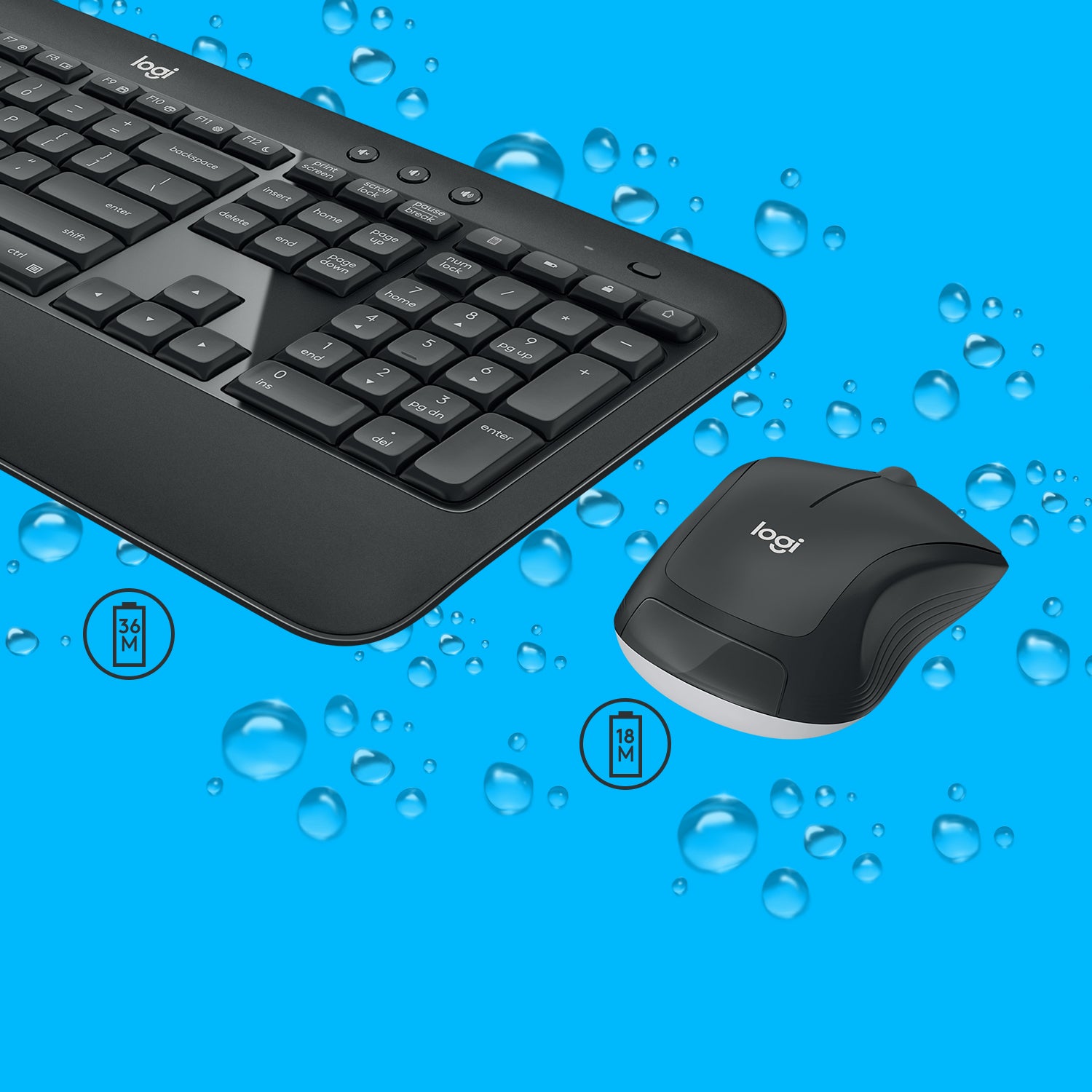 Logitech MK540 Advanced – Tastatur, kabellos (2,4 GHz), CH-Layout (DE-CH) – für Windows, Chrome OS