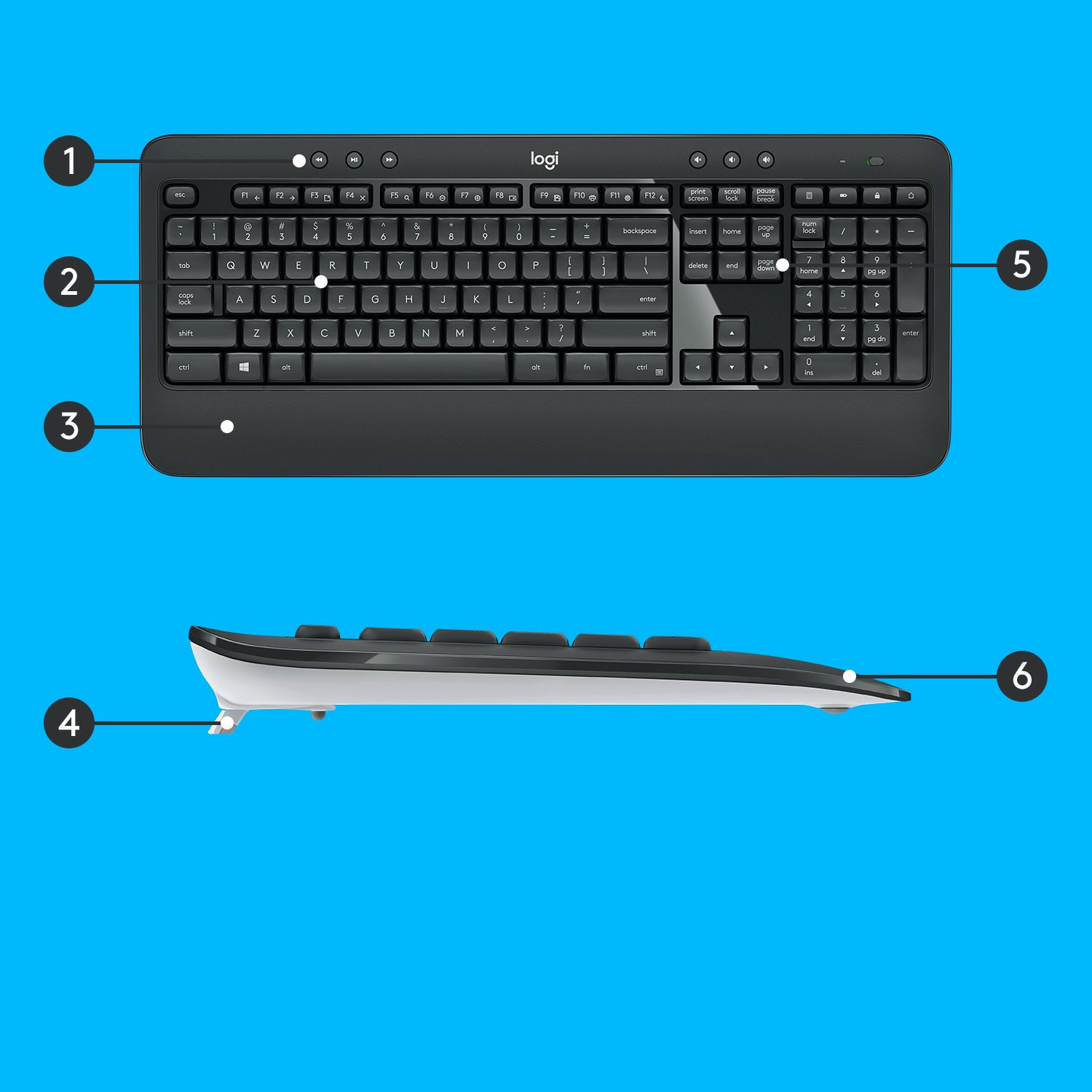 Logitech MK540 Advanced – Tastatur, kabellos (2,4 GHz), CH-Layout (DE-CH) – für Windows, Chrome OS