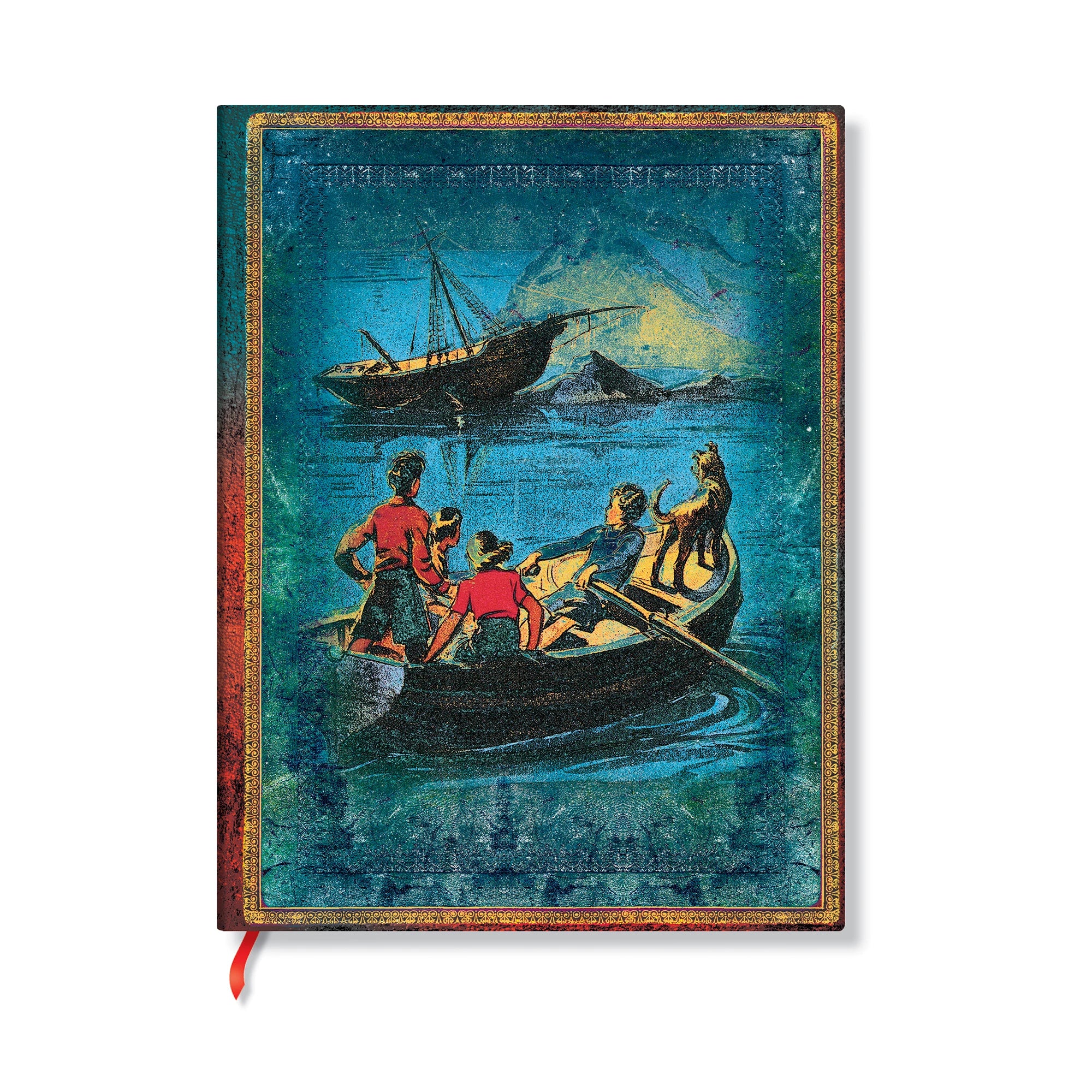 Paperblanks Notizbuch, 175 × 225 mm, liniert, 176 Seiten, Softcover, 100 g/m² – blau