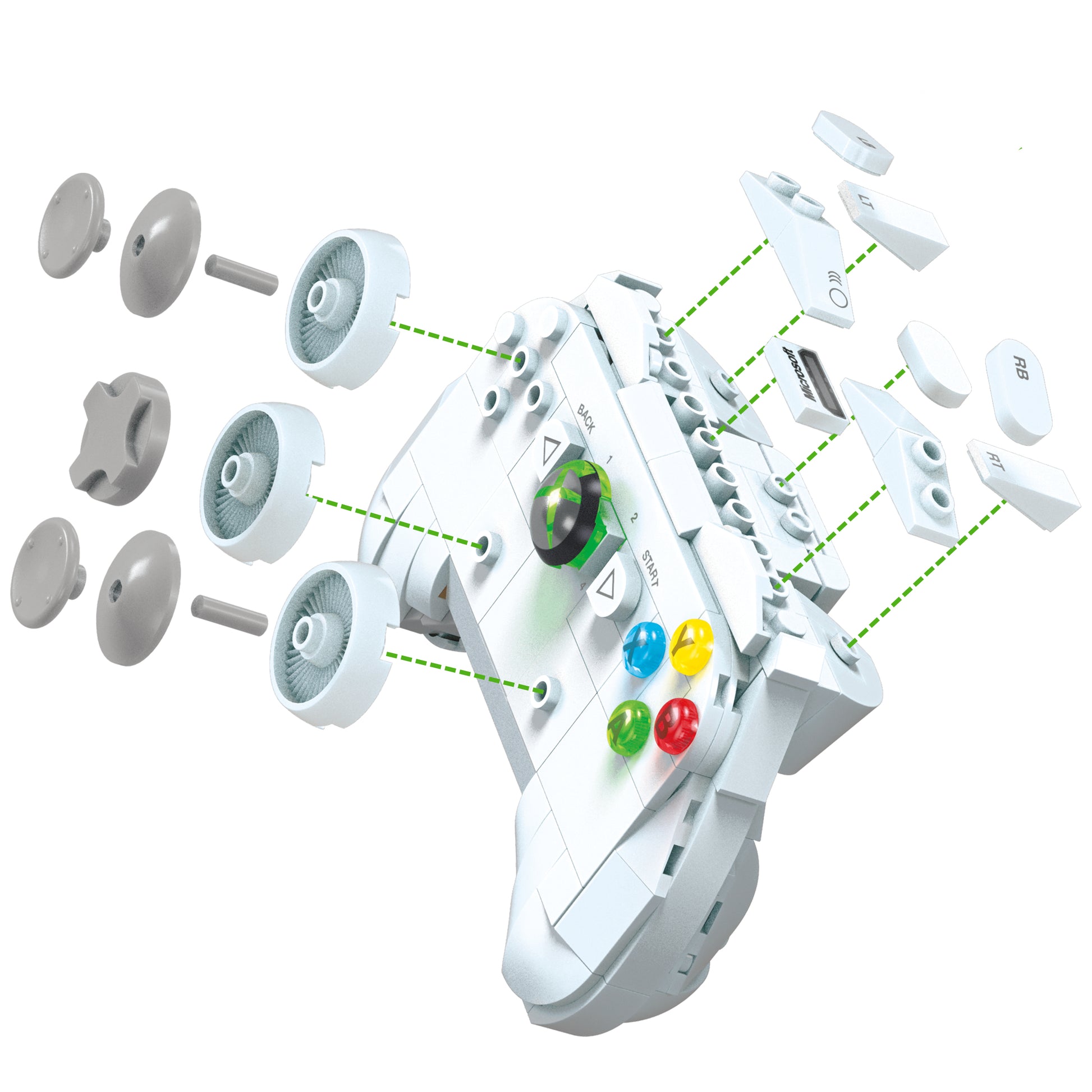 MEGA 3D Puzzle XBOX 360 Konsole – 1342 Teile – Kunststoff