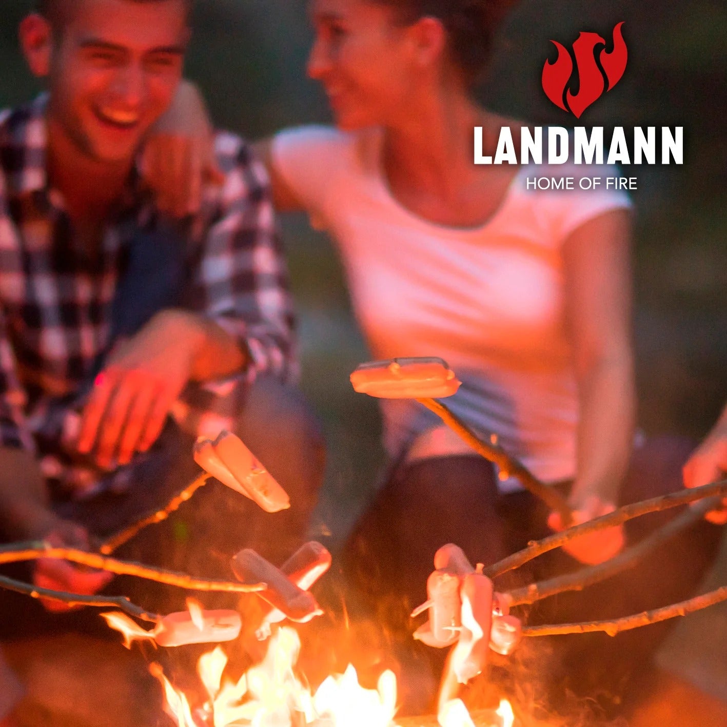 LANDMANN Feuerkorb – Ø 44 × 40 cm – Stahl, schwarz