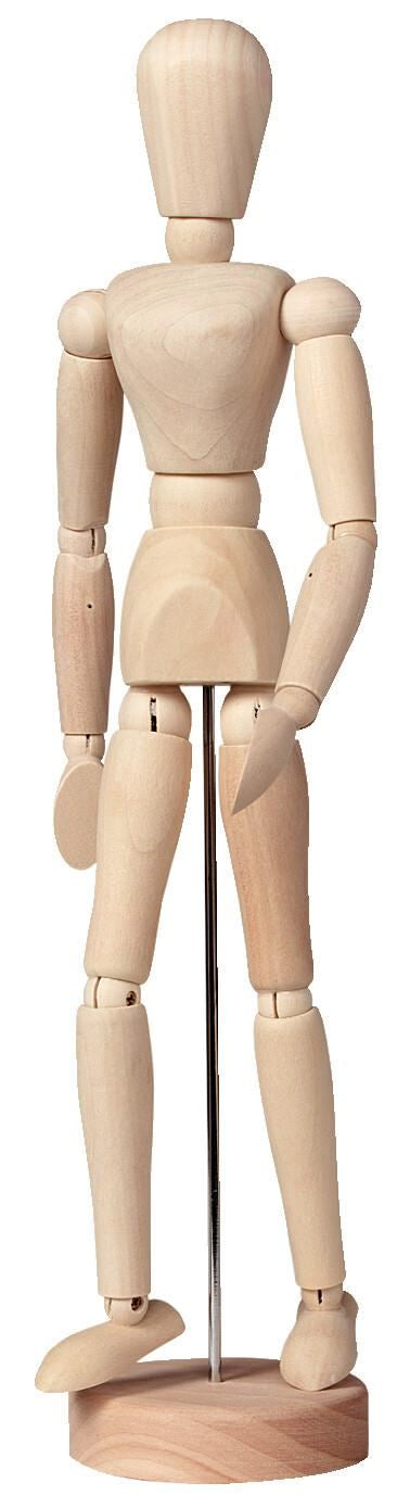 Talens Gliederpuppe Mann – Holz, Höhe 300 mm, 1 Stück