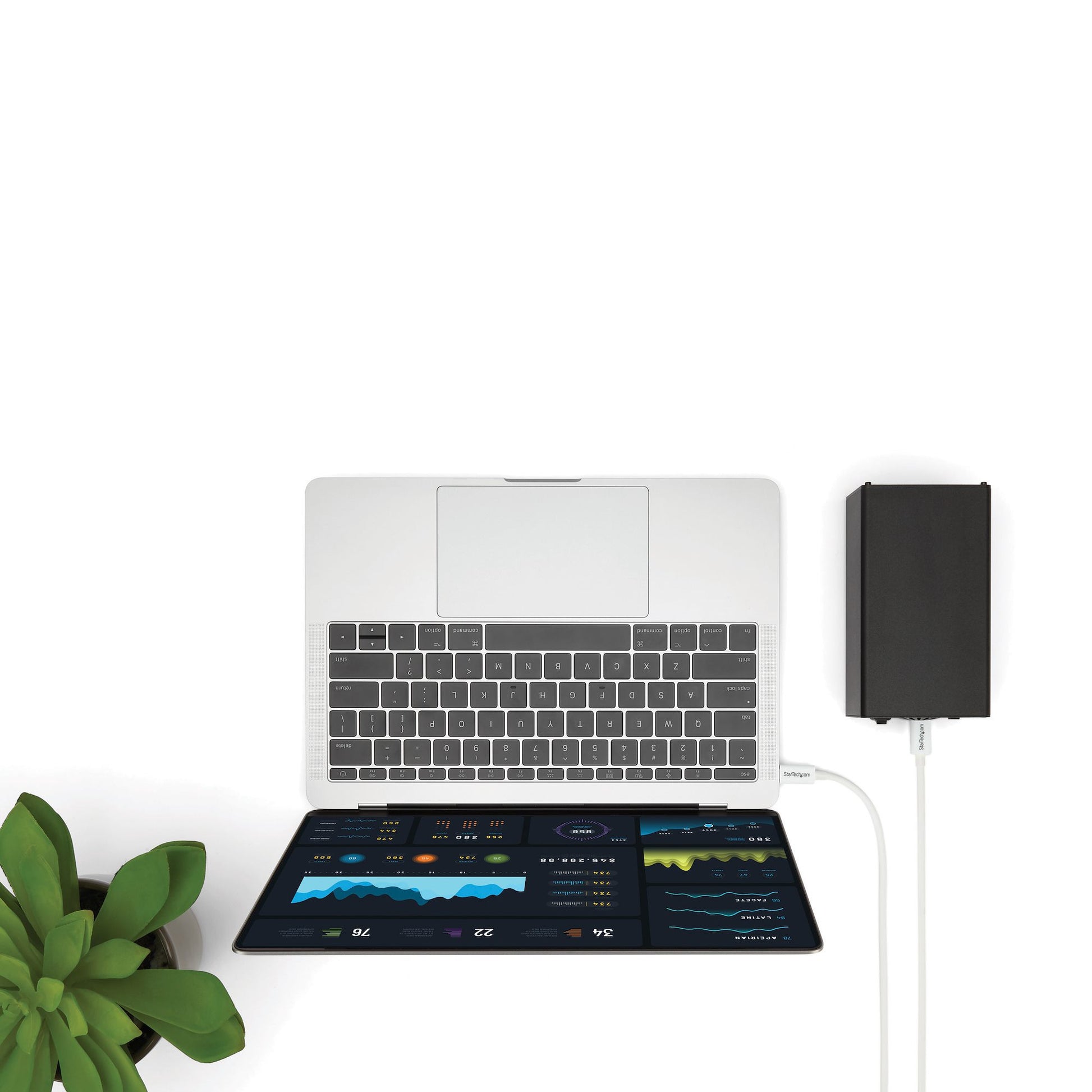 StarTech.com Thunderbolt 3 (USB-C) Kabel – 20 Gbit/s – 1 m – PD 100 W – 4K – PVC-Mantel – Weiss