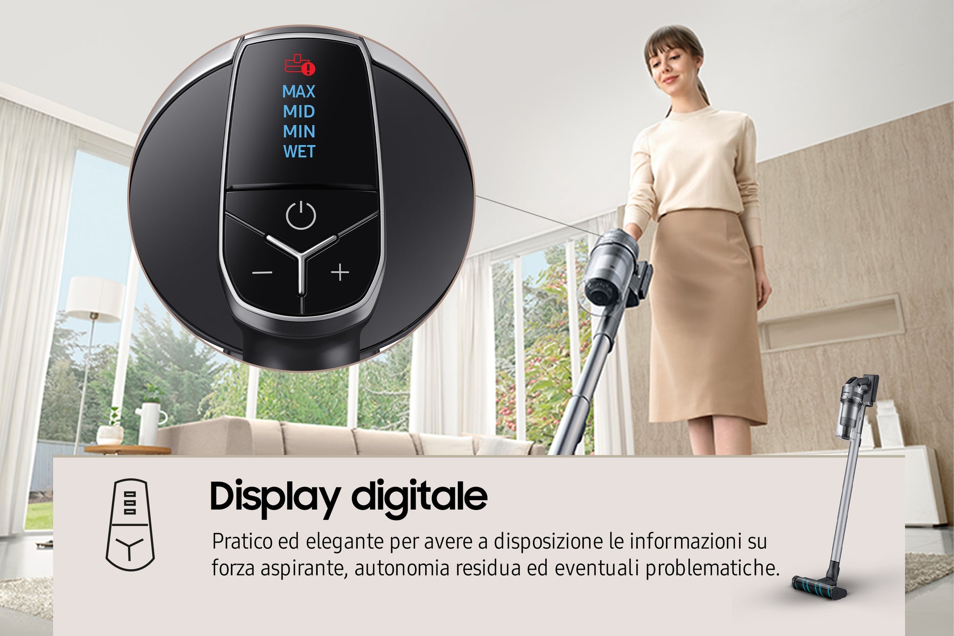 Samsung Akkustaubsauger Jet 75 Complete, 2-in-1 – 60 min, 200 W, Behälter 0,8 l