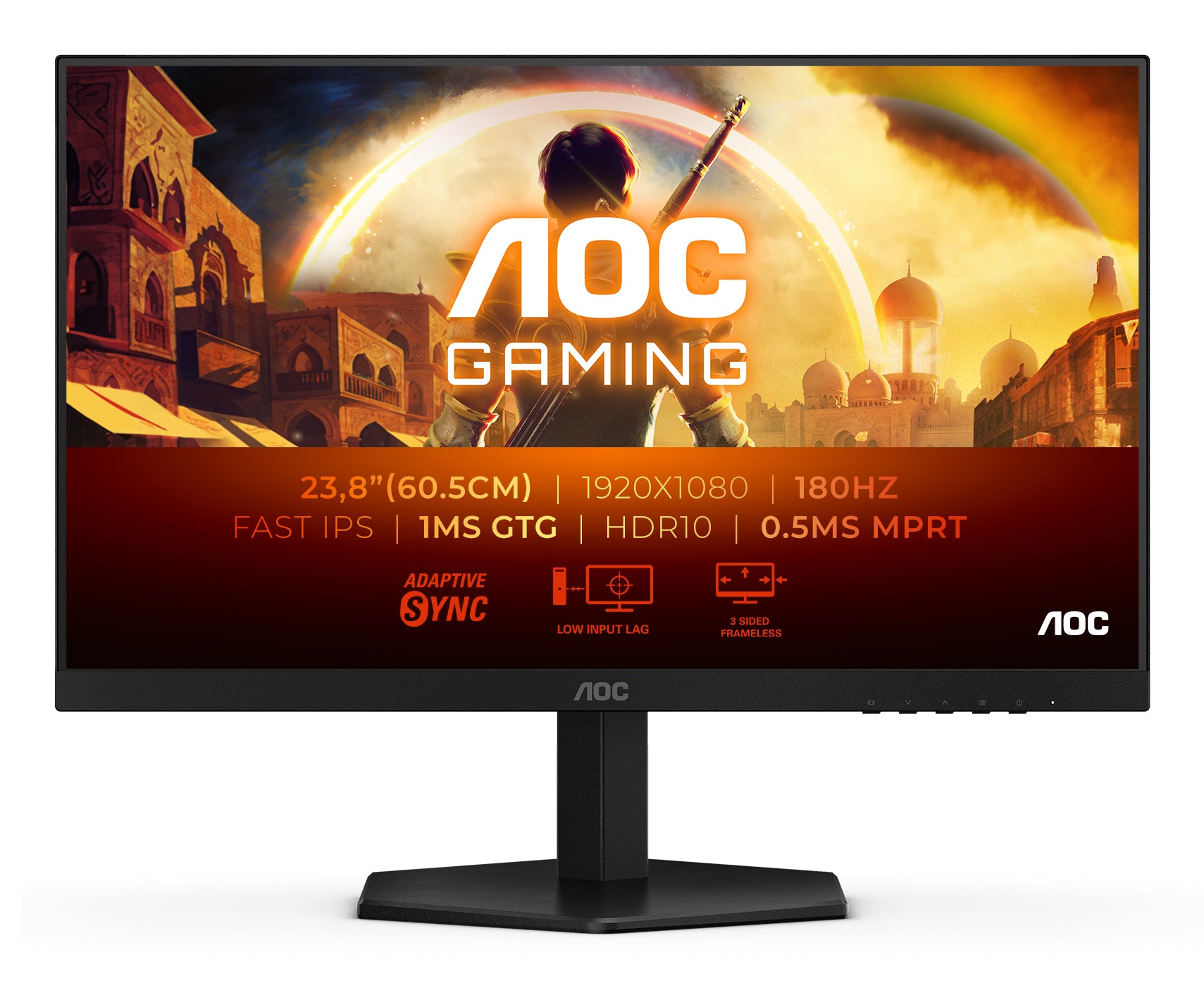 AOC G4 24G42E – 23,8", 1920 × 1080 (Full HD), IPS, 180 Hz, HDR10
