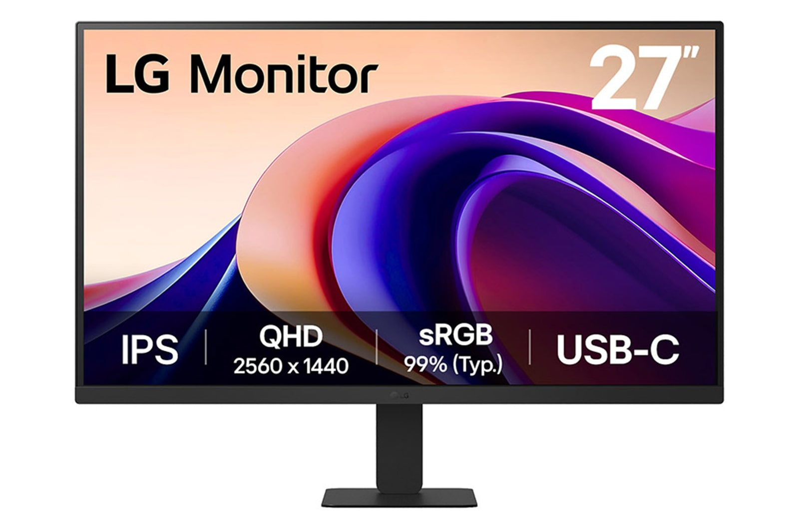 LG 27U631A-B – 27", 2560 × 1440 (WQHD), IPS, 100 Hz, USB-C 15 W, HDR10