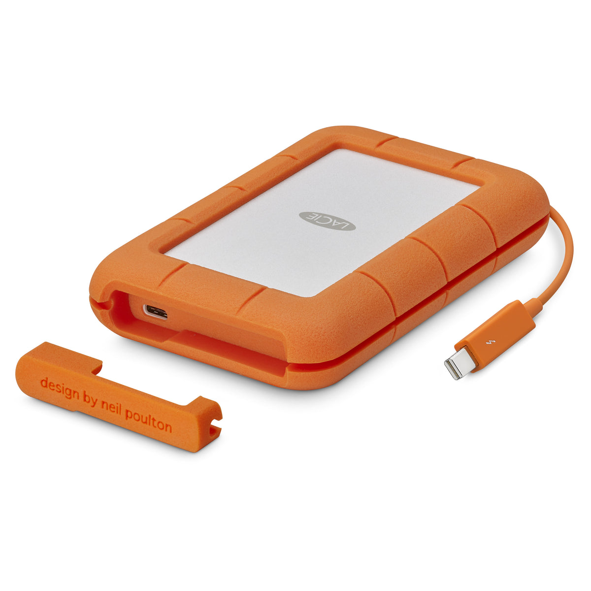LaCie Rugged USB-C 5 TB – 2,5" tragbare HDD, USB 3,2 Gen 1 (5 Gbit/s), schockresistent, wasserfest
