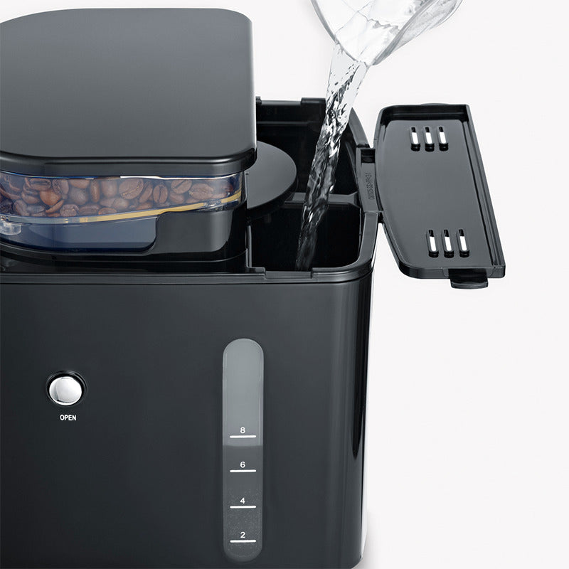 Severin KA 4814 Filterkaffeemaschine – 8 Tassen, 1 l, Karaffe, Schwarz/Edelstahl