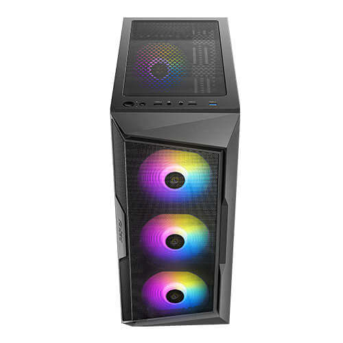 Antec AX61 Elite – PC-Gehäuse (Midi-Tower) – für ATX, micro ATX, ITX, Schwarz