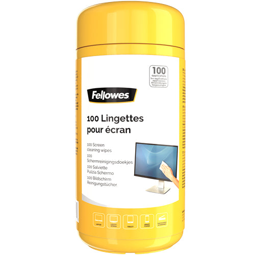 Fellowes Bildschirm-Reinigungstücher 9970311 – für LCD/TFT/Plasma – 100 Stk.