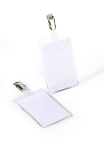 Durable Namensschild – Hochformat, mit Clip