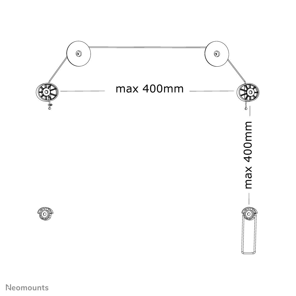 Neomounts Wandhalterung – Fix – 32–55" – VESA 100×100–400×400 – bis 20 kg – PLASMA-W800